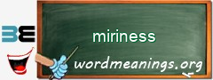 WordMeaning blackboard for miriness